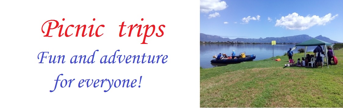 Boat on the lake during a picnic trip for a family in Cape Town